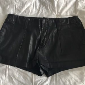 7 For All Mankind faux leather shorts